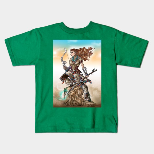 Aloy Kids T-Shirt by Crimzonartz